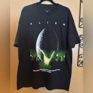 Alien Black Graphic Mens T-Shirt XL